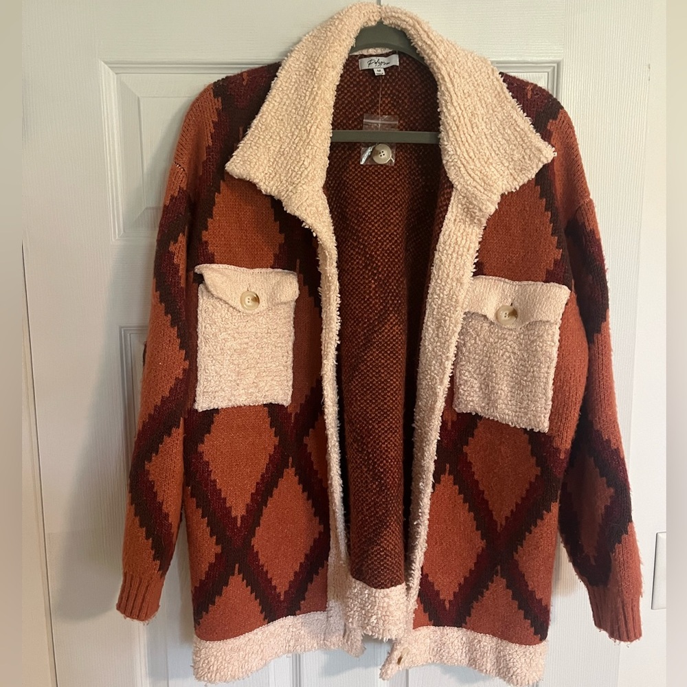 Vici parkside pattered knit jacket